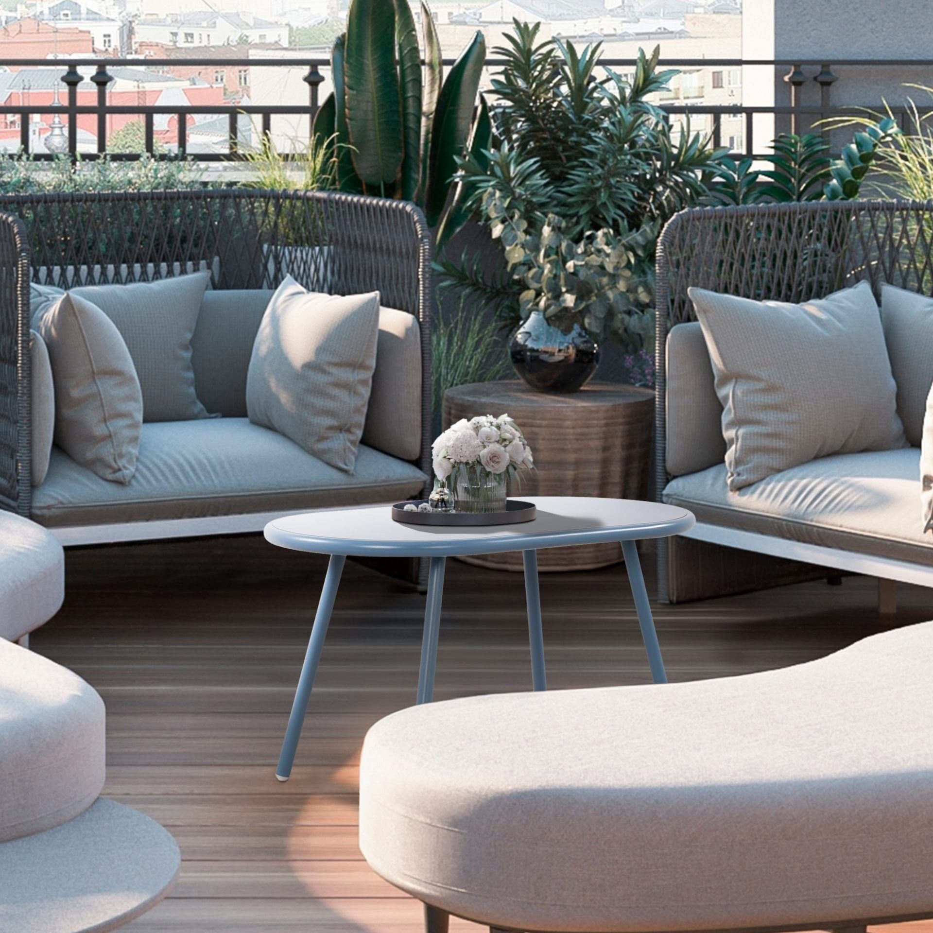 Couchtisch Velva, blau