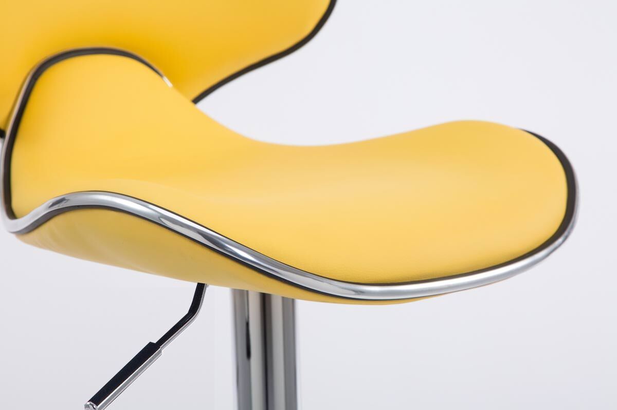 2er Set Barhocker Las Vegas V2 Kunstleder chrom, gelb