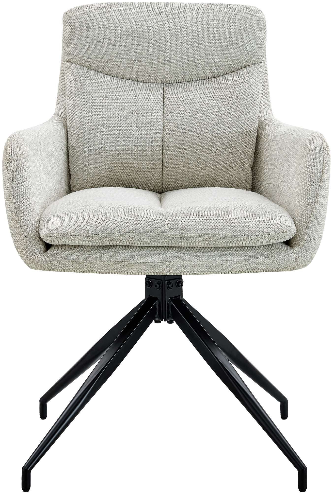 2er Set Esszimmerstuhl Somers Stoff, creme