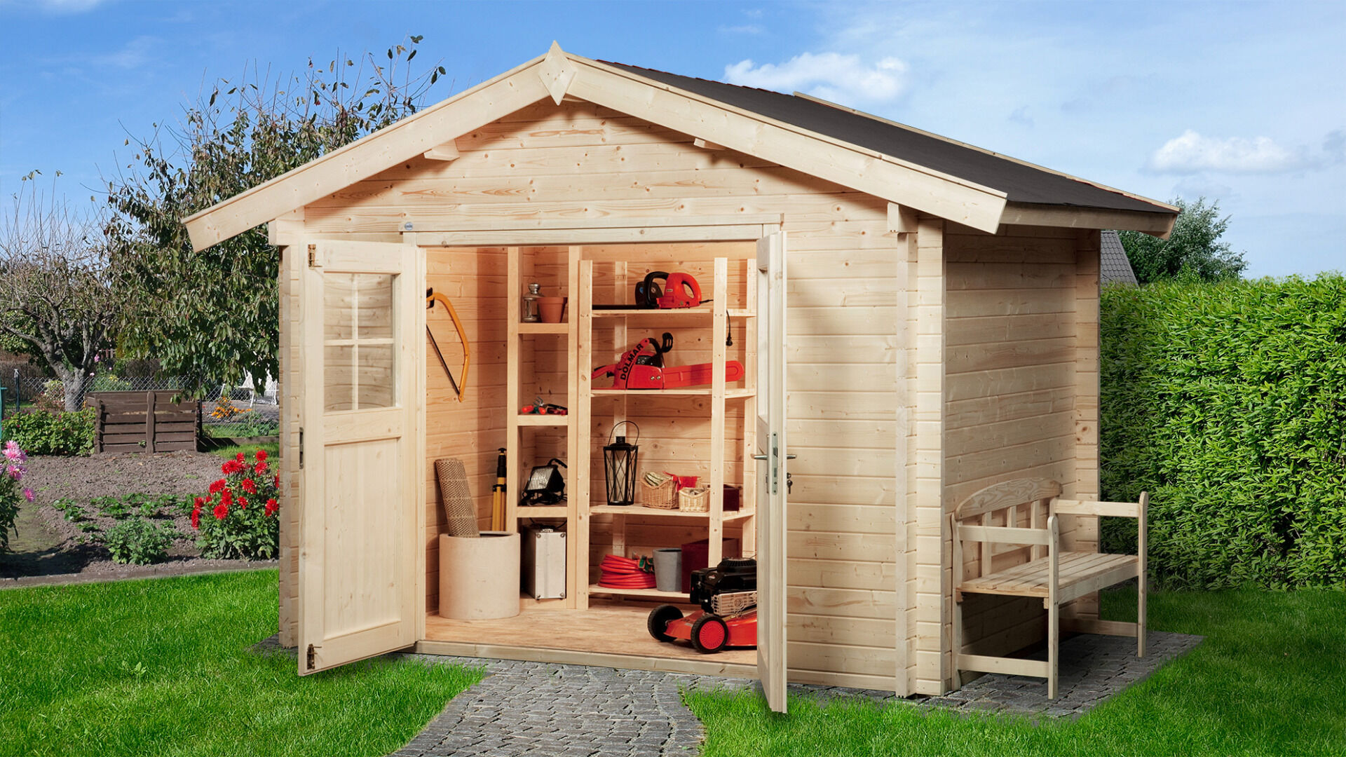 weka Gartenhaus Premium45 - 3,8x3,3m