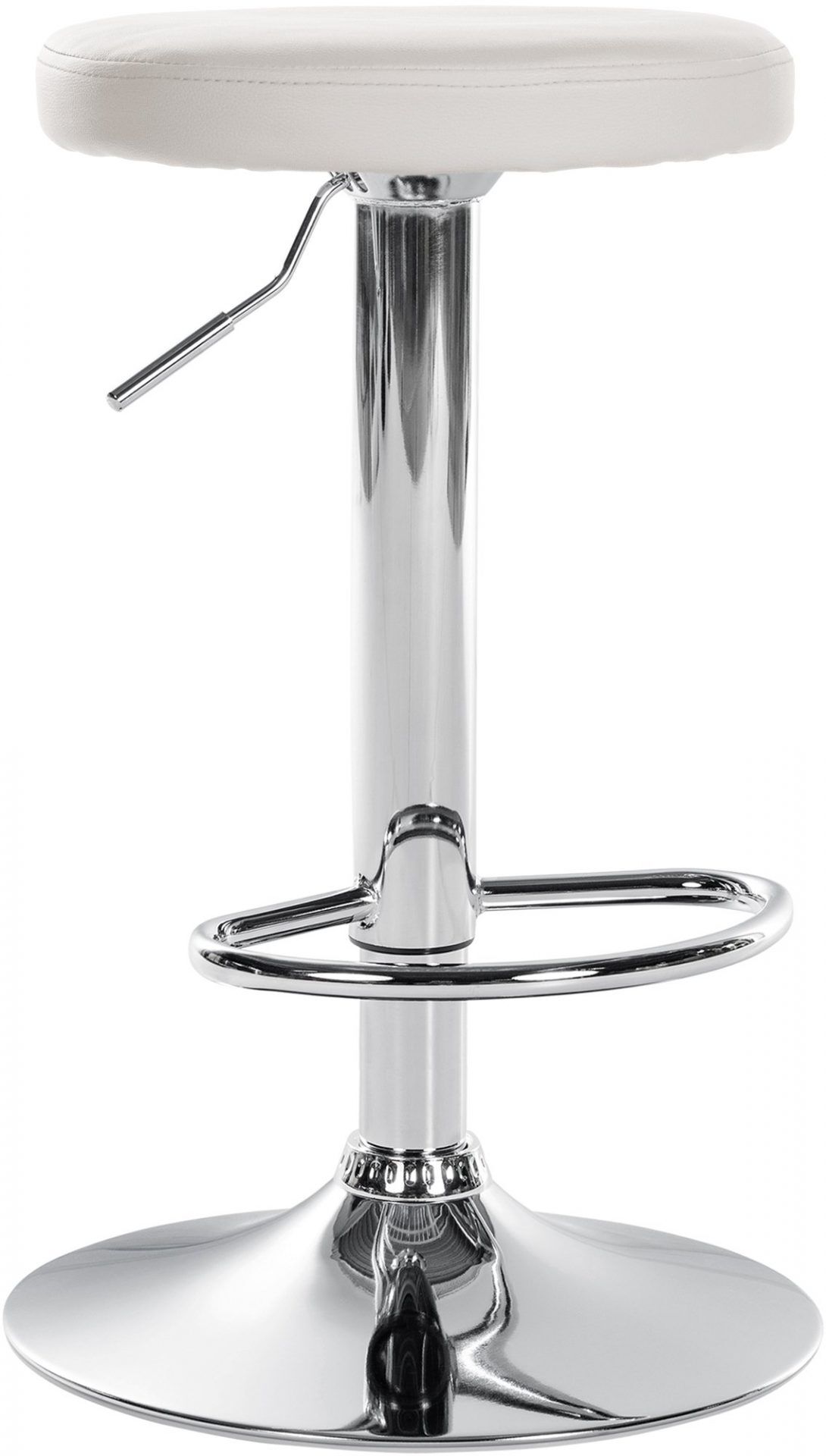 Barhocker Ponte Kunstleder chrom, weiß