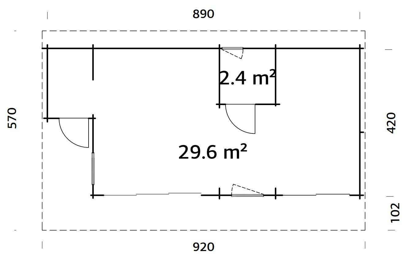 Palmako Ferienhaus Cecilia 32 m2