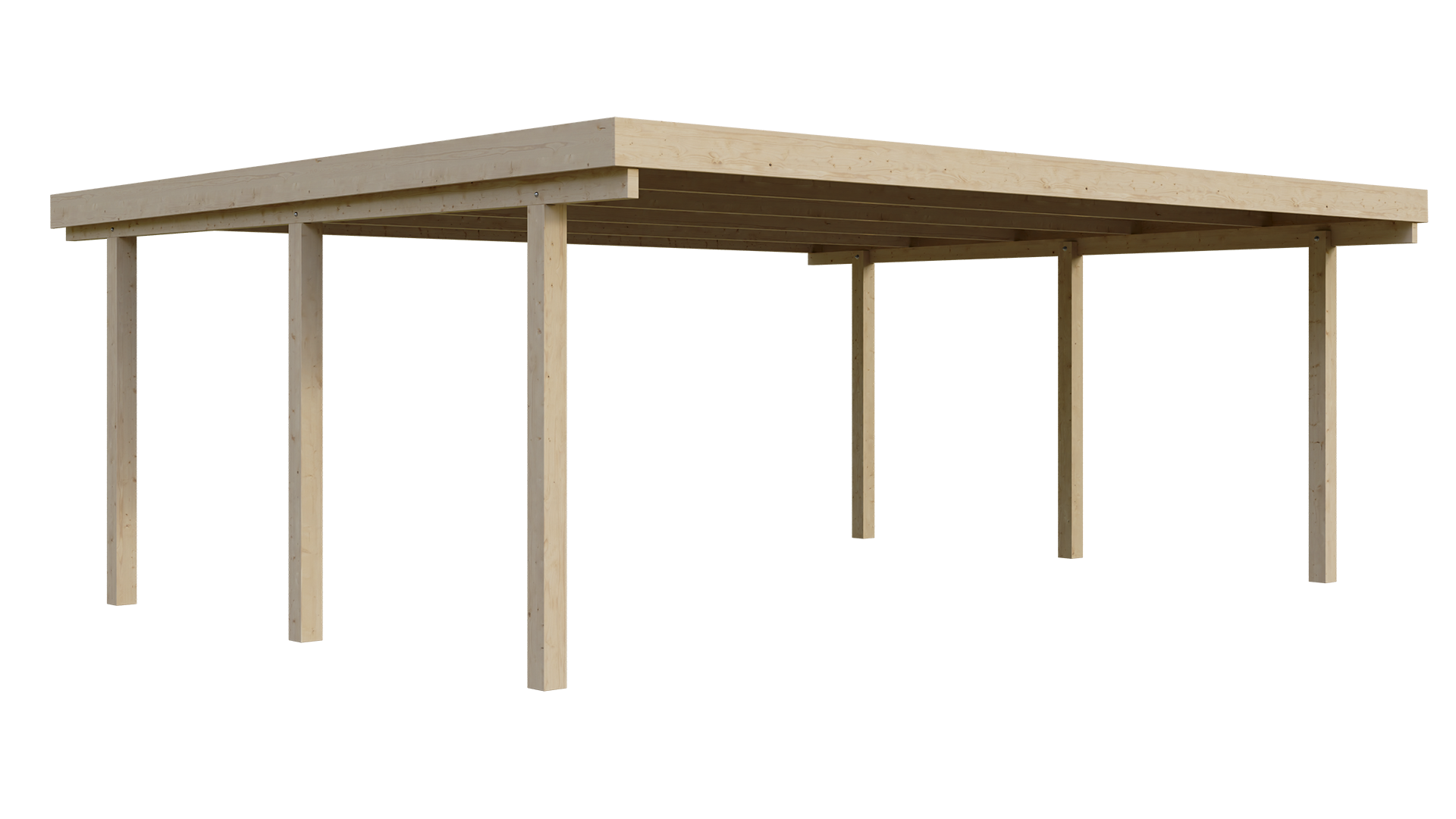 Carport Holz 610x510cm Fichte