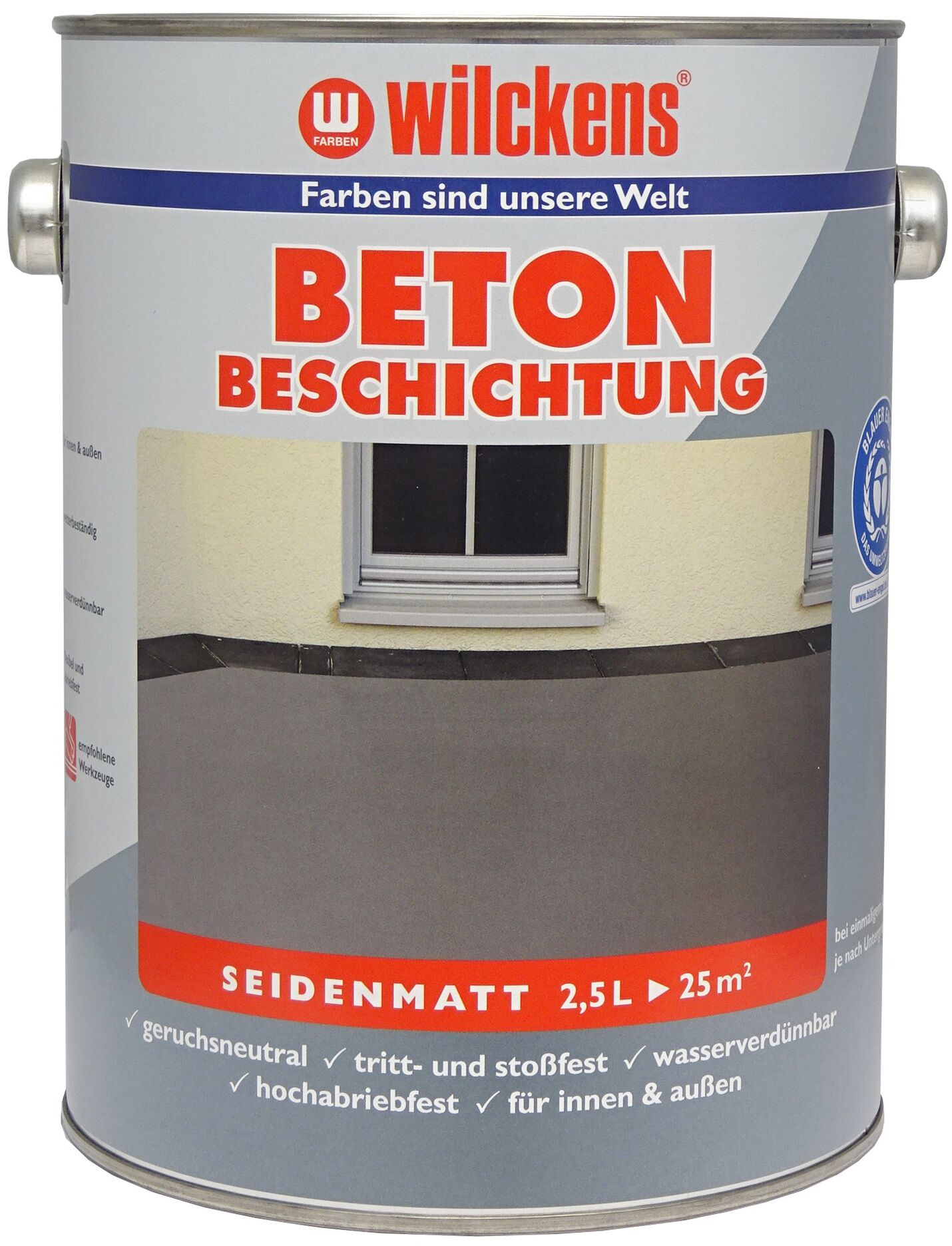 Wilckens Betonbeschichtung LF RAL 7001 Silbergrau 2.5l