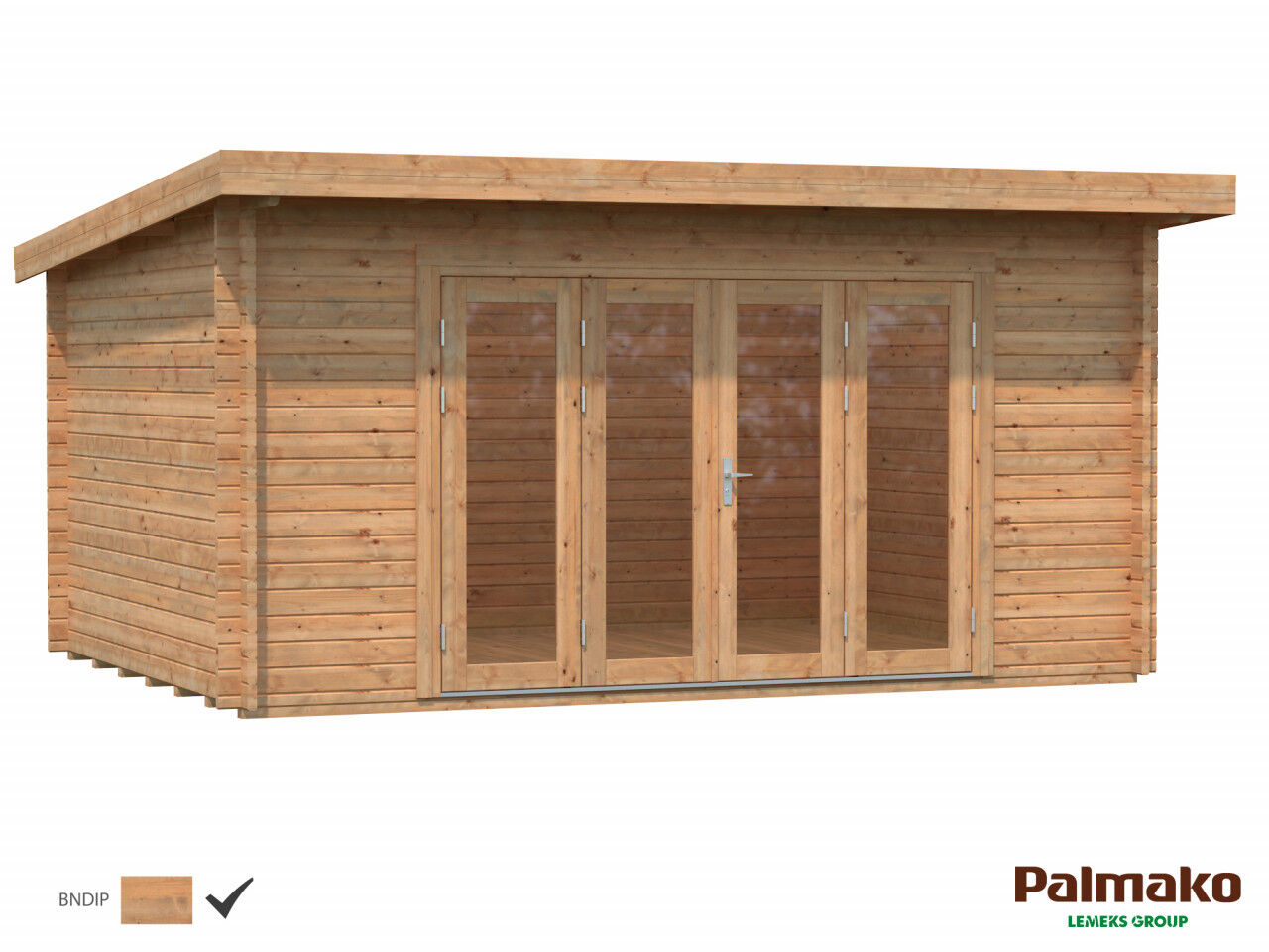 Flachdach Palmako Gartenhaus Lea 14,2 m²