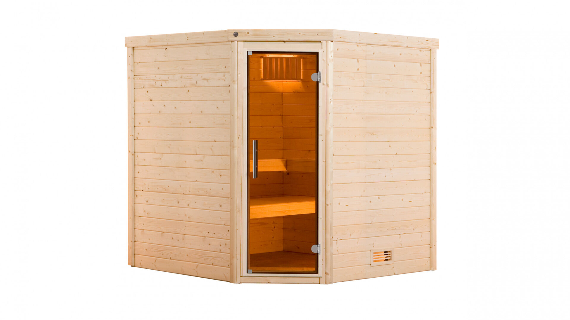 weka Premium-Massivholzsauna 45 mm TURKU 2, ohne Ofen, ohne Beleuchtung