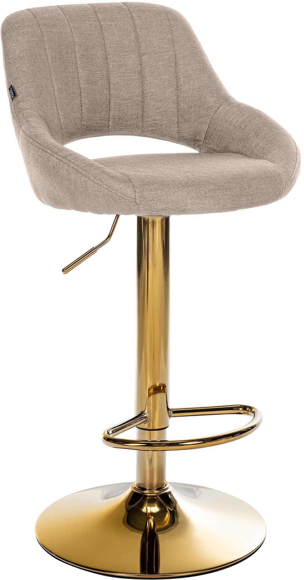 Barhocker Milet Stoff gold, taupe