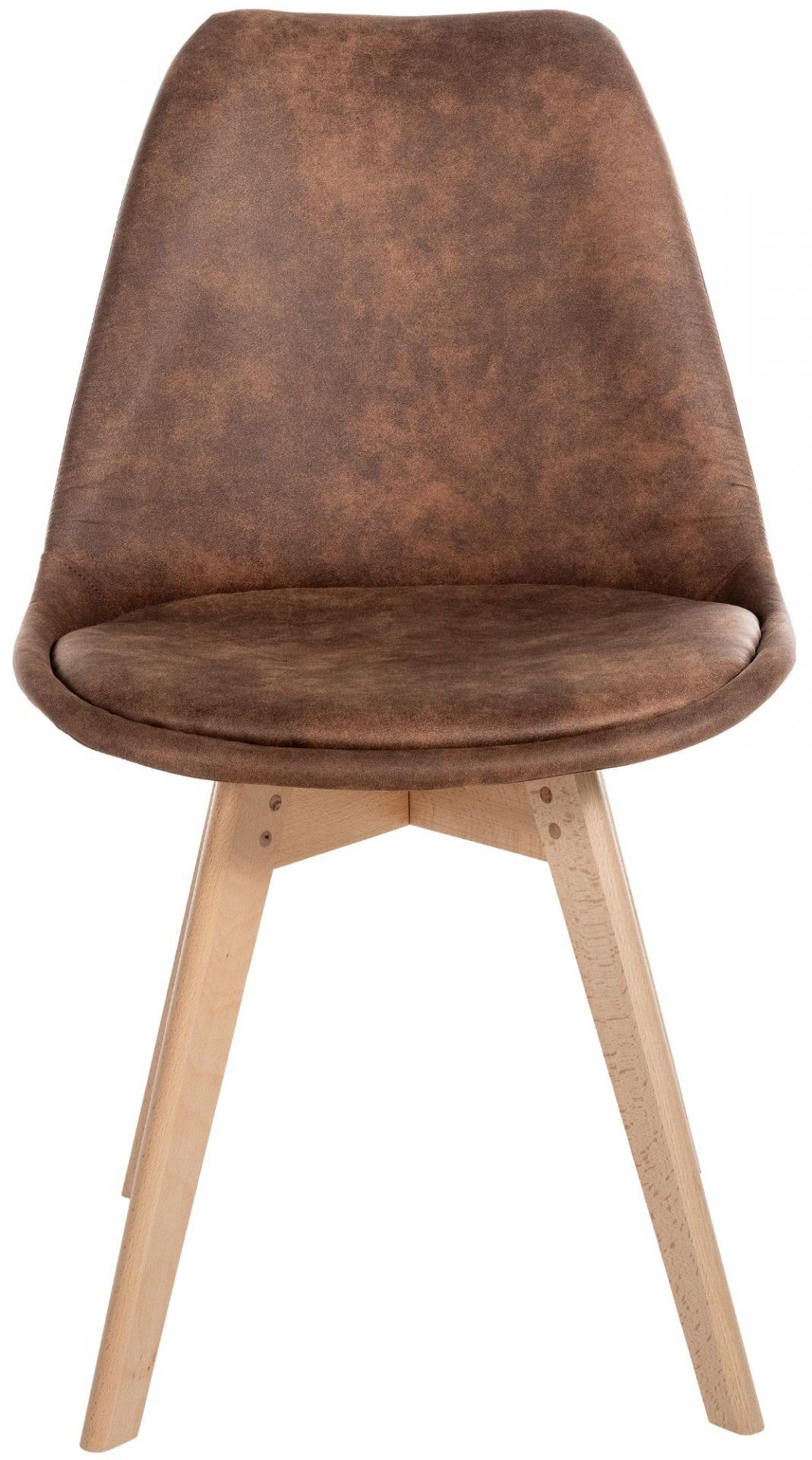 4er Set Stuhl Linares Vintage, braun