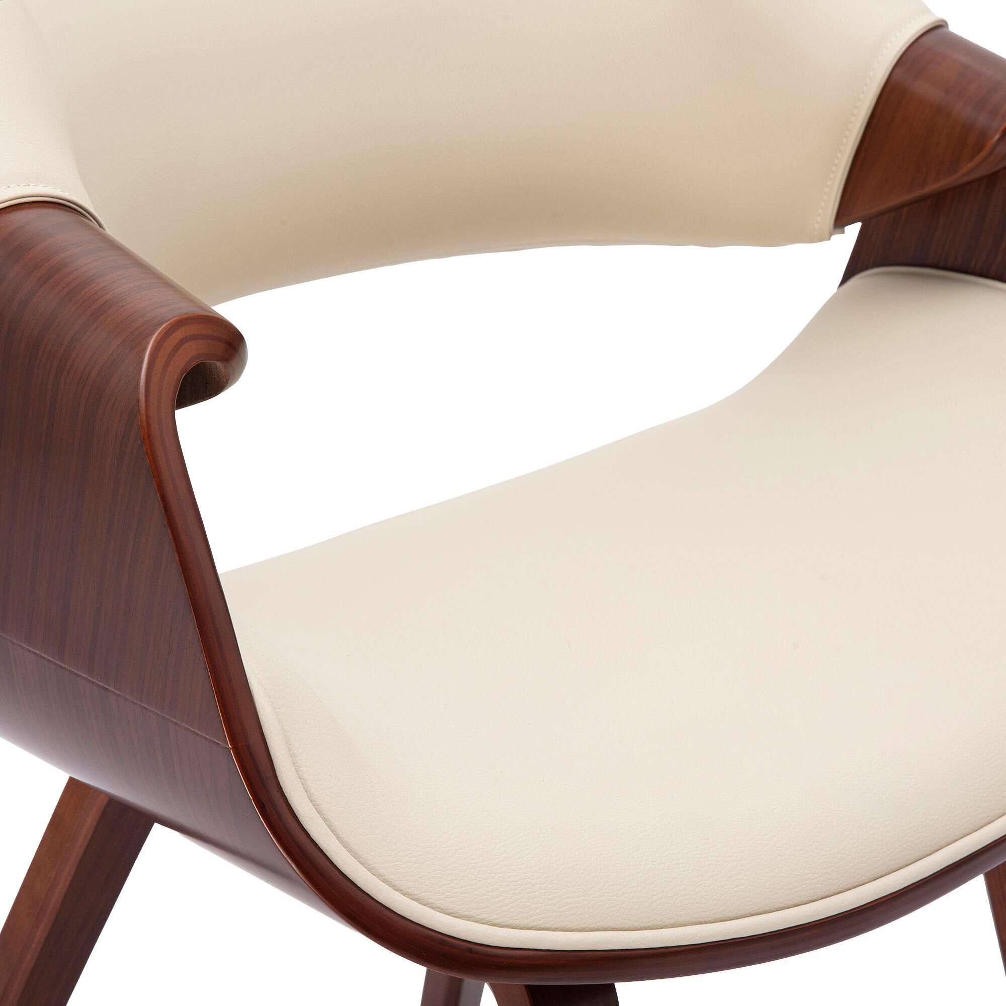 Esszimmerstuhl Maira Kunstleder, walnuss/creme