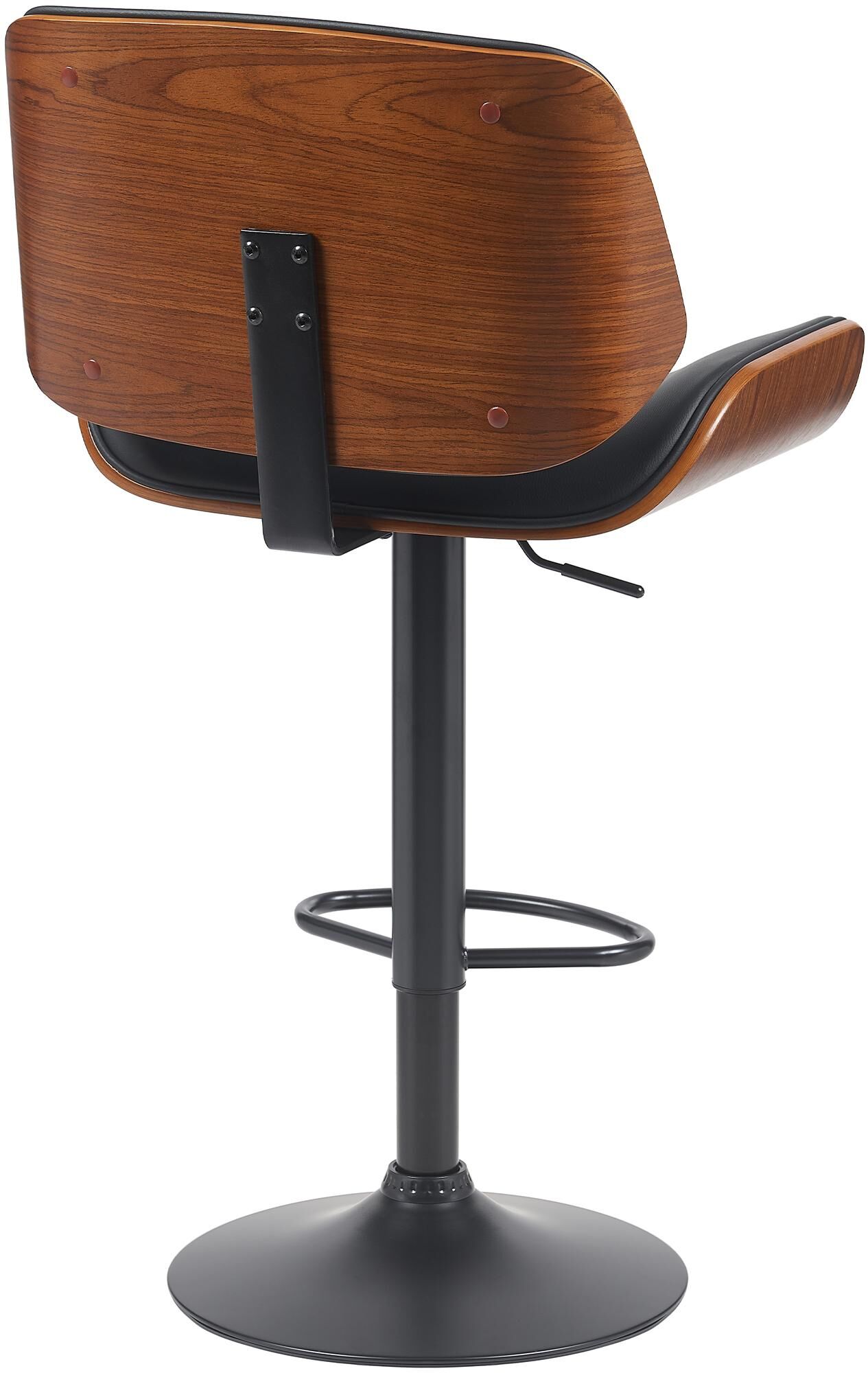 Barhocker Beverley B Kunstleder, walnuss/schwarz