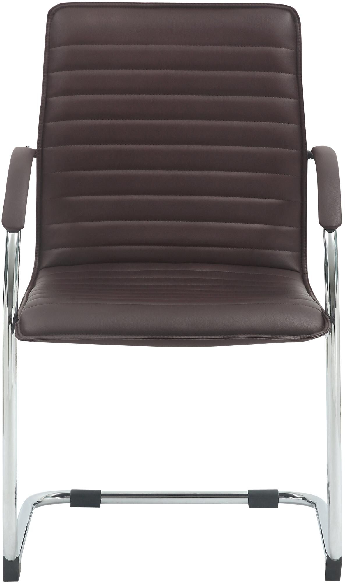 2er Set Besucherstühle Tira Kunstleder, braun