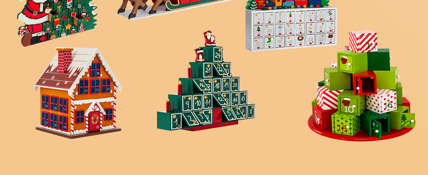 Adventskalender Winterhäuschen MDF