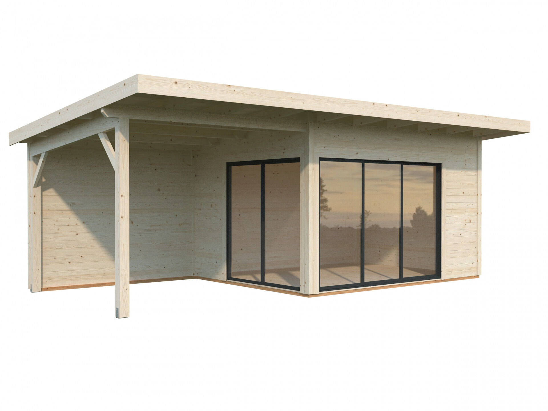 Palmako Pultdach Gartenhaus Andrea 11,2+7,9 m2 Slide Plus
