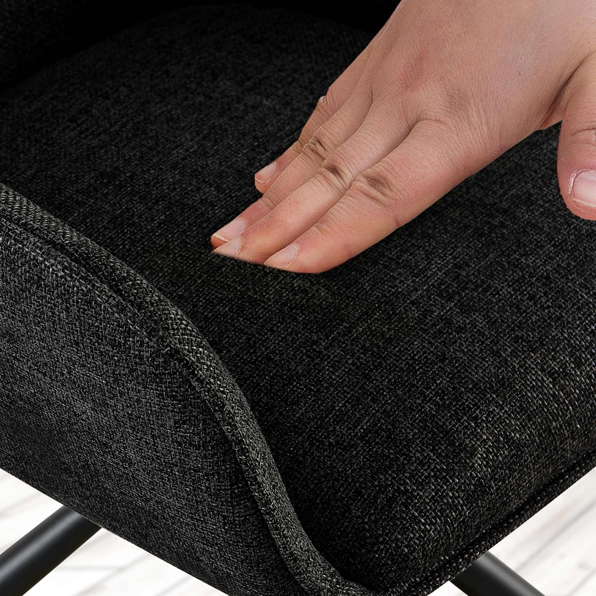 Stuhl Tipton Stoff, schwarz