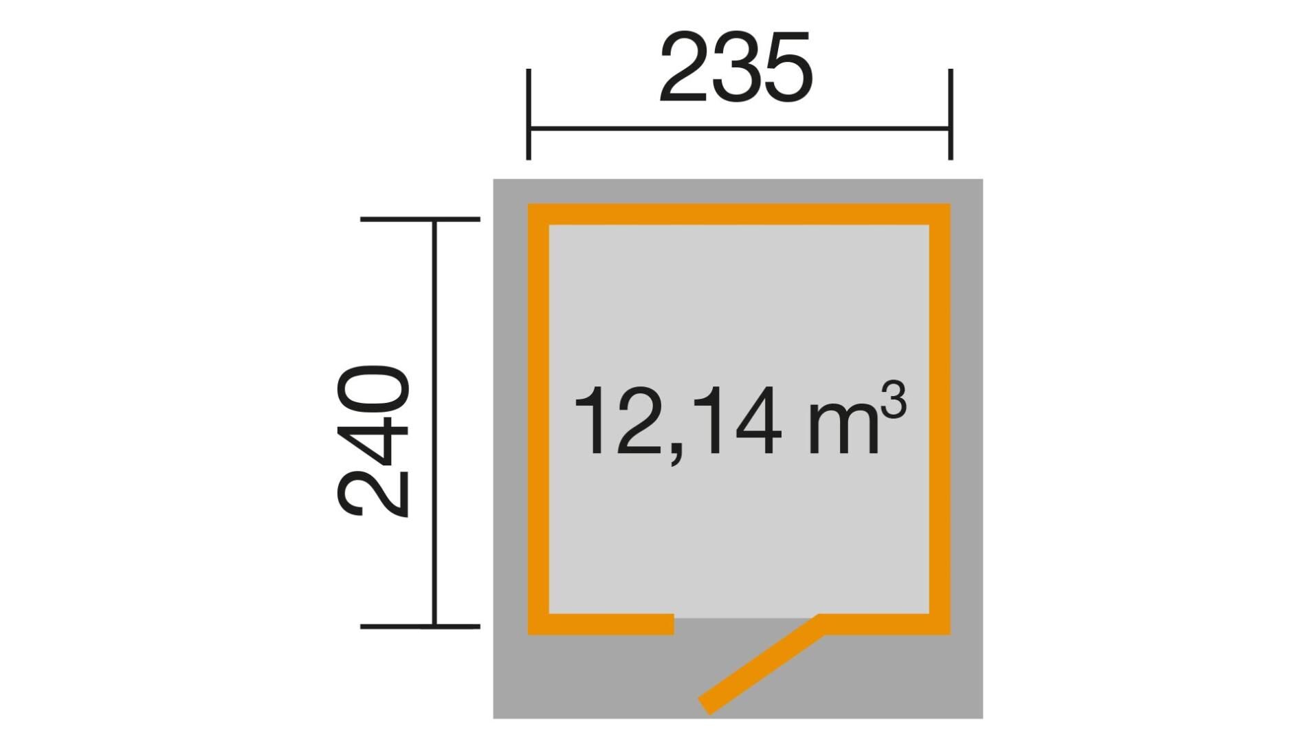 weka Komfortdesignhaus wekaLine 171 Gartenhaus 2,5x2,5m