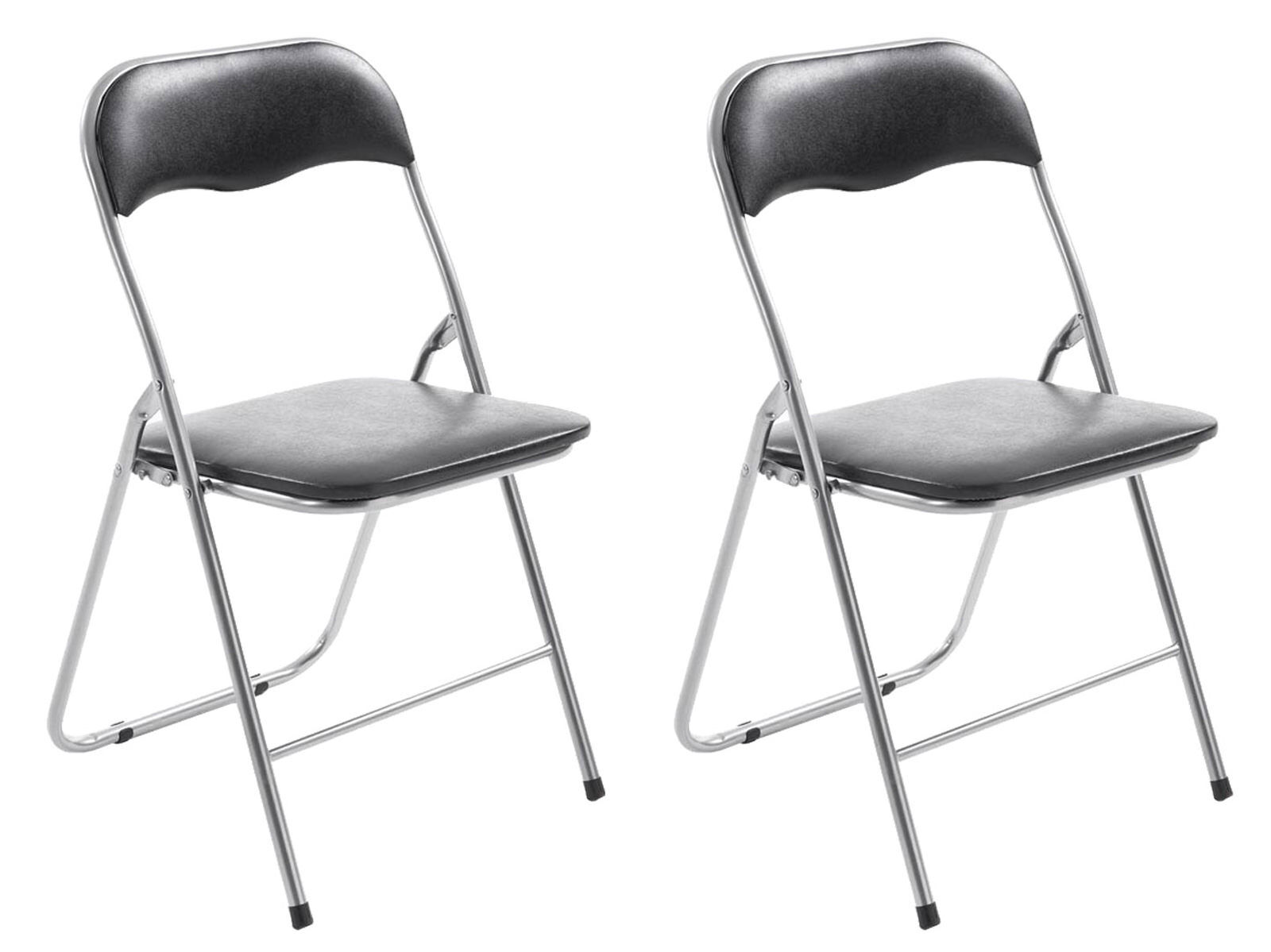 2er Set Klappstuhl Felix, schwarz/silber