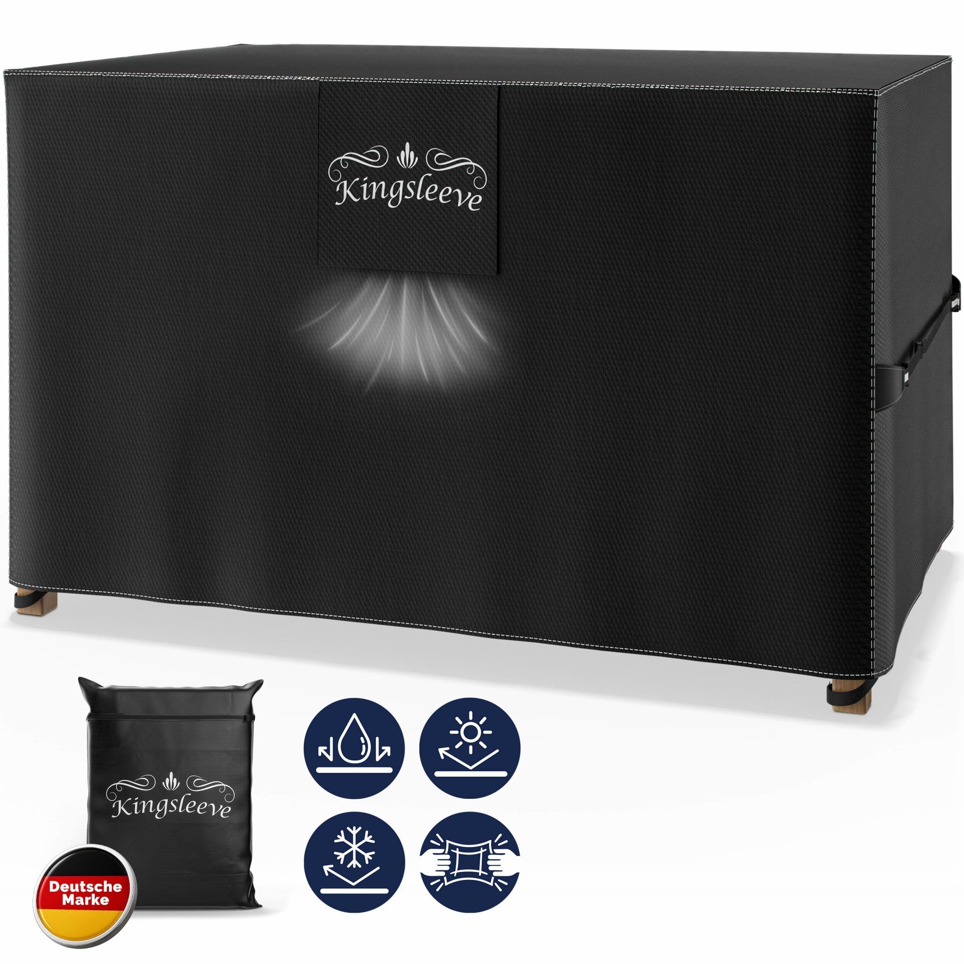 Abdeckplane Sitzgruppe Anthrazit 150x90x74cm 9100mm Wassersäule