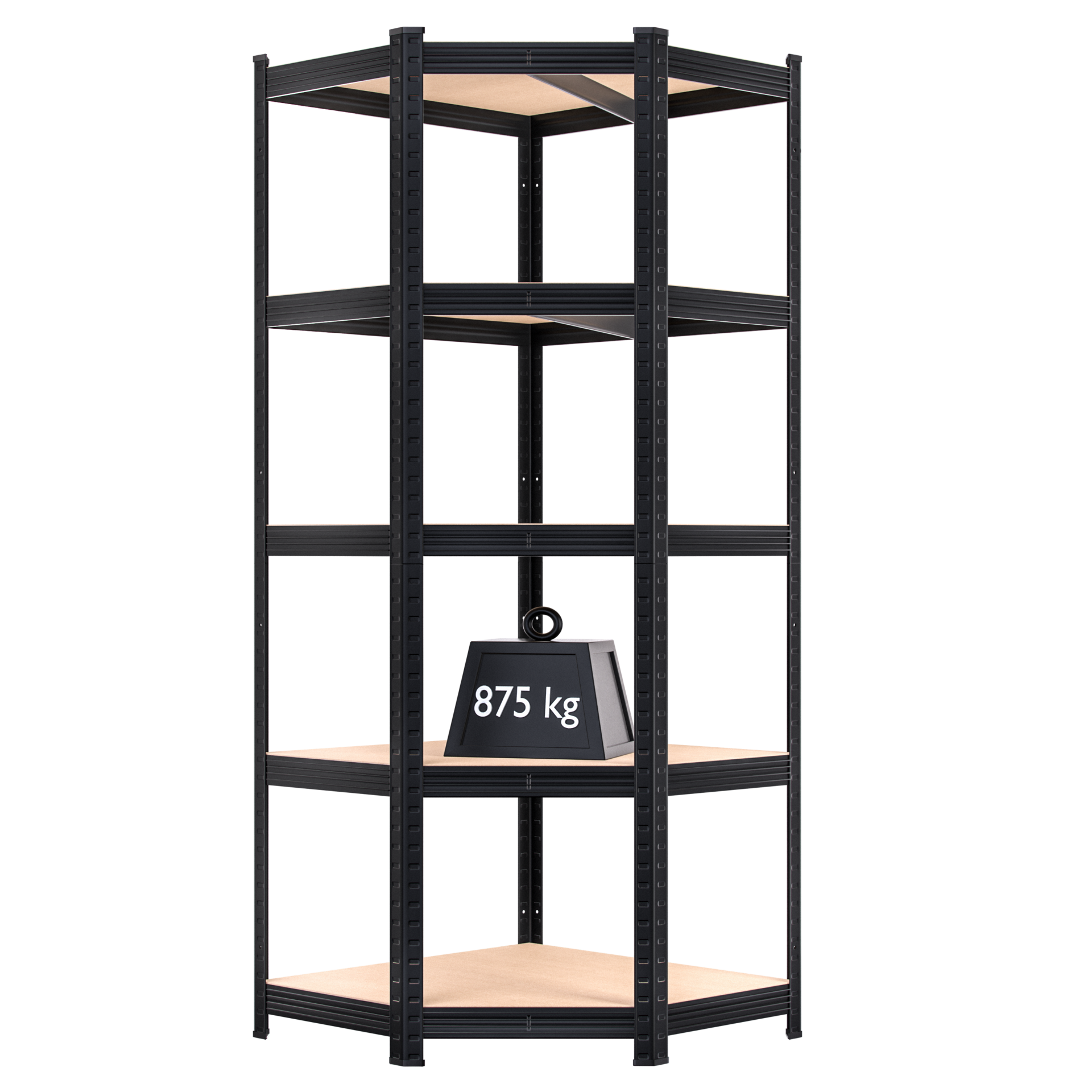 Schwerlasteckregal Schwarz 180x70x40cm verzinkt 875kg