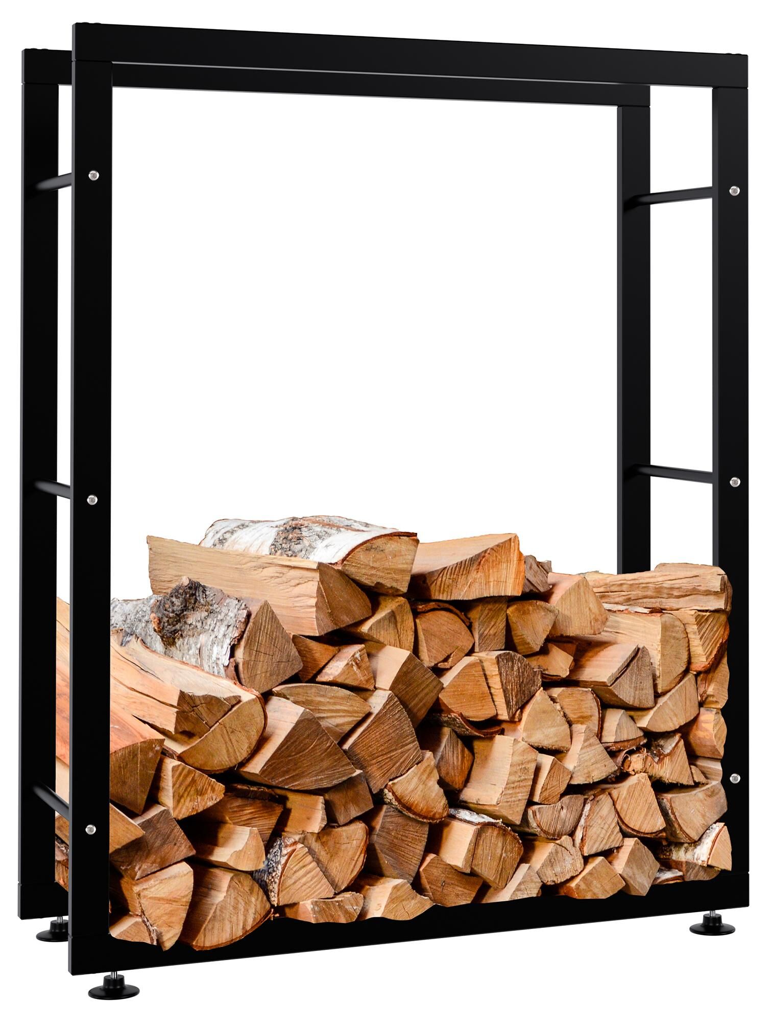 Kaminholzständer Keri V2 25x80x100, schwarz