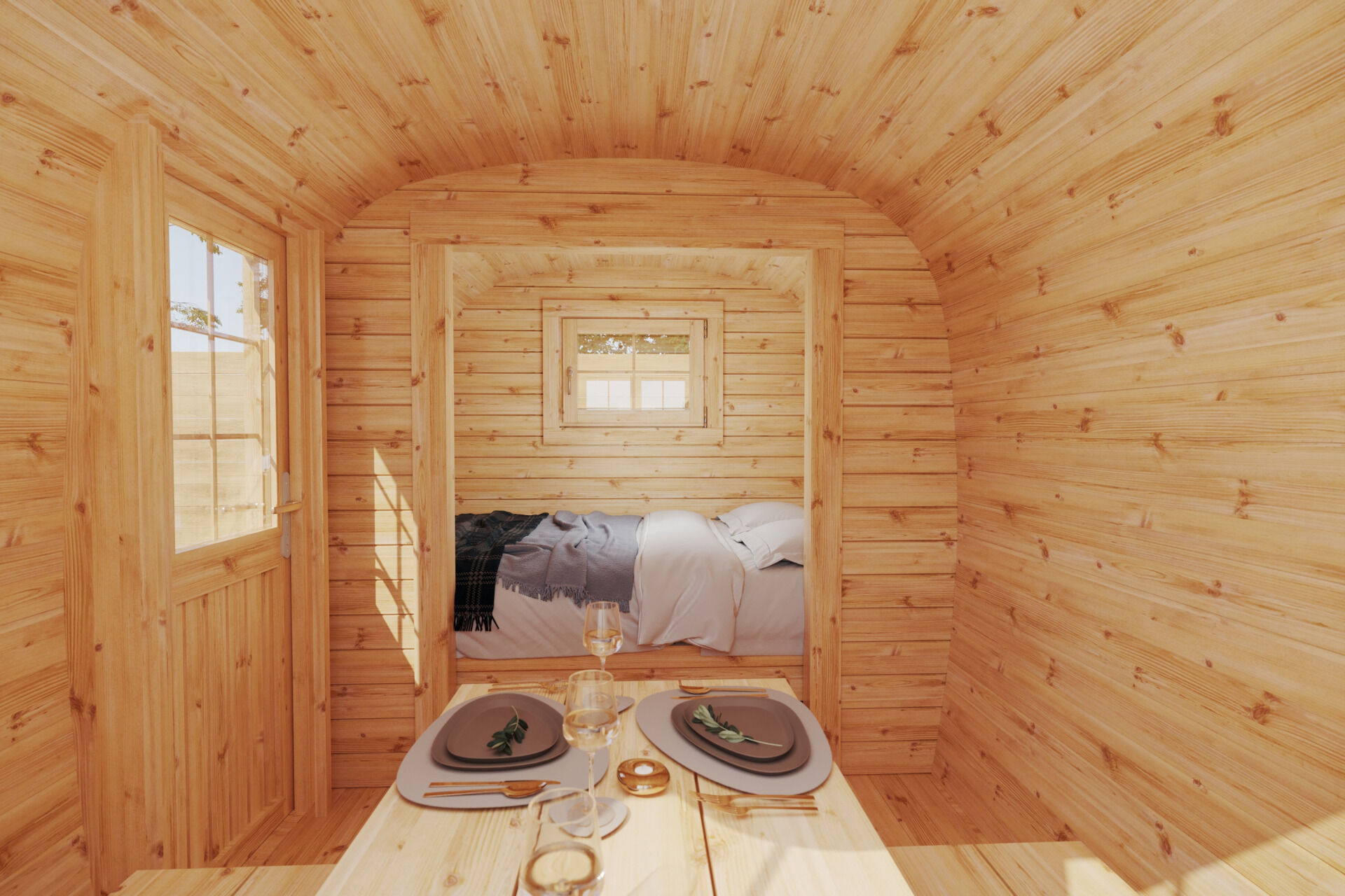 Tinyhaus Camping Bus Tromso 230x400, montiert