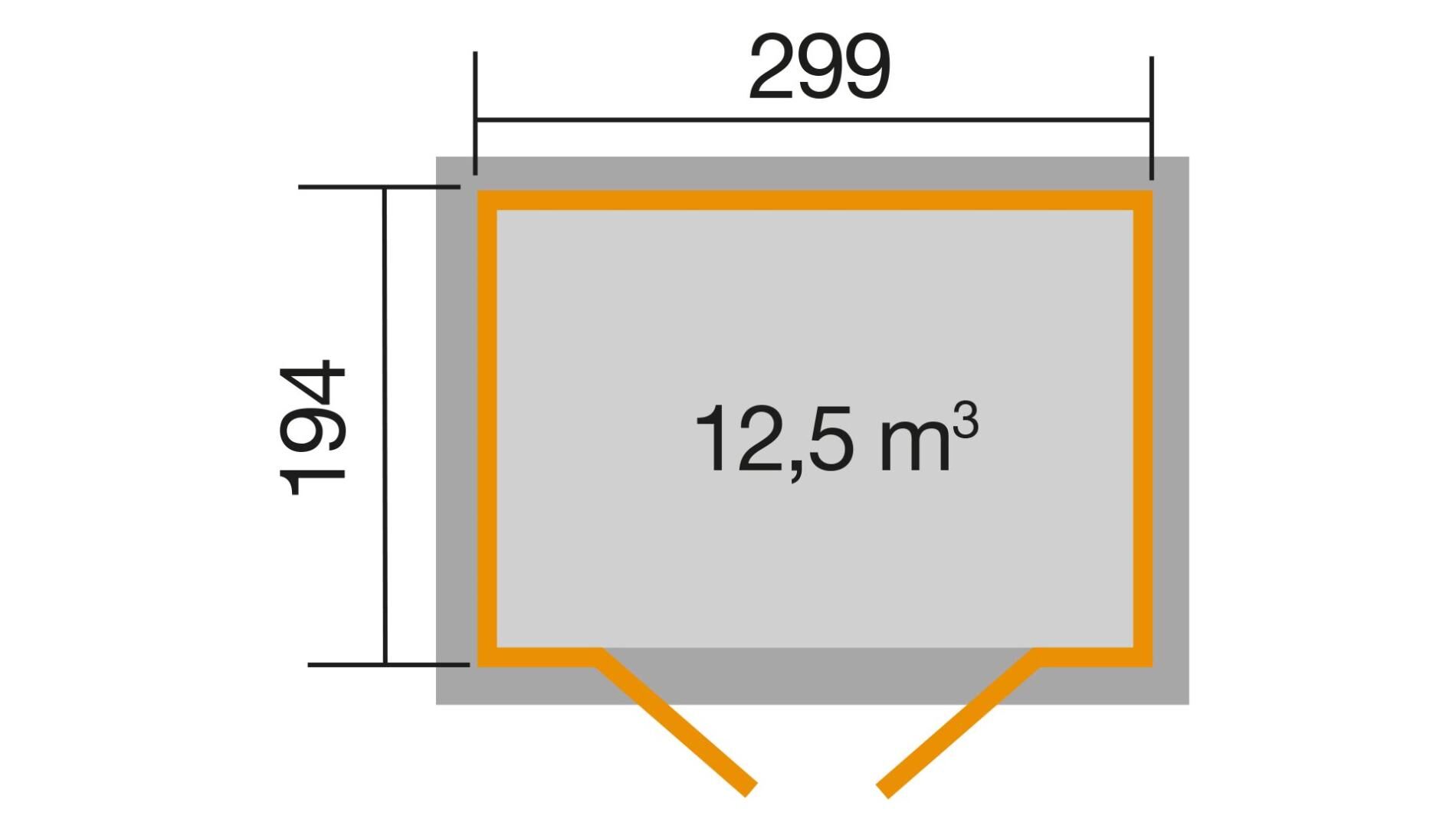 weka Gartenhaus 323 - 3,3x2,2m