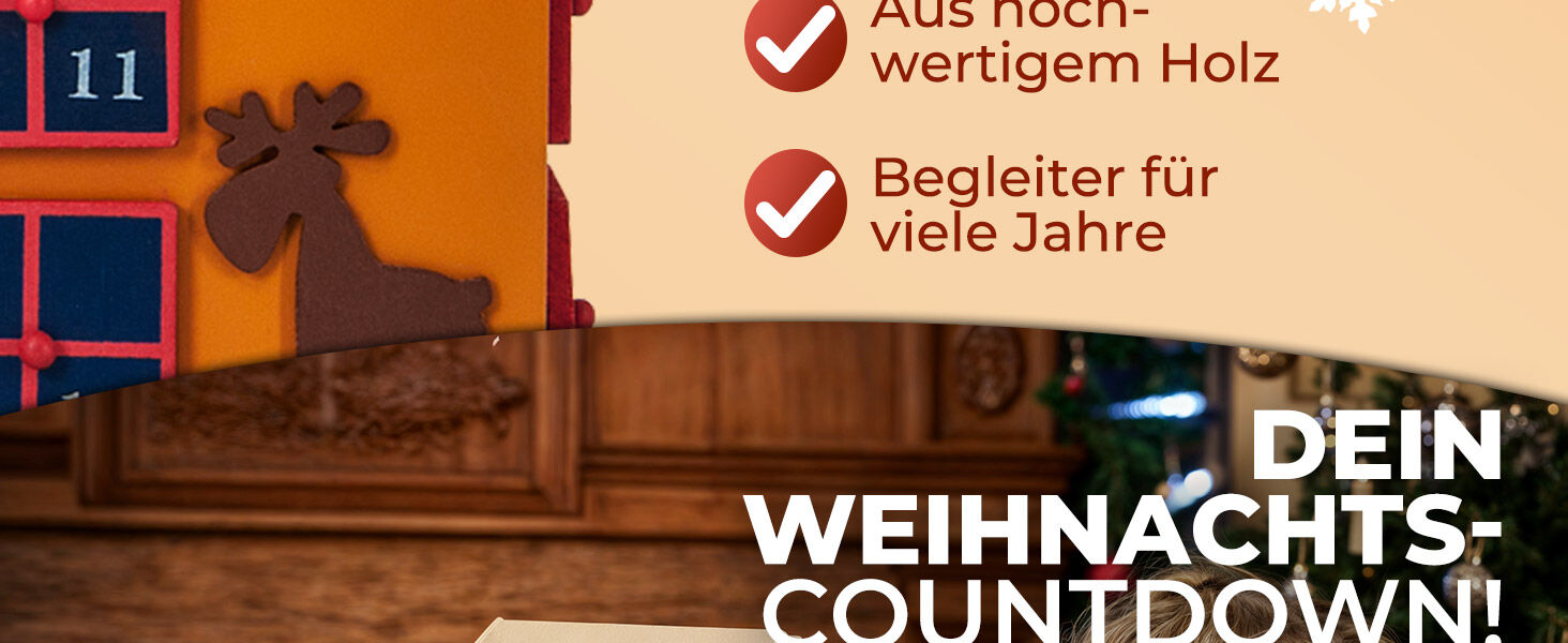 Adventskalender Winterhäuschen MDF