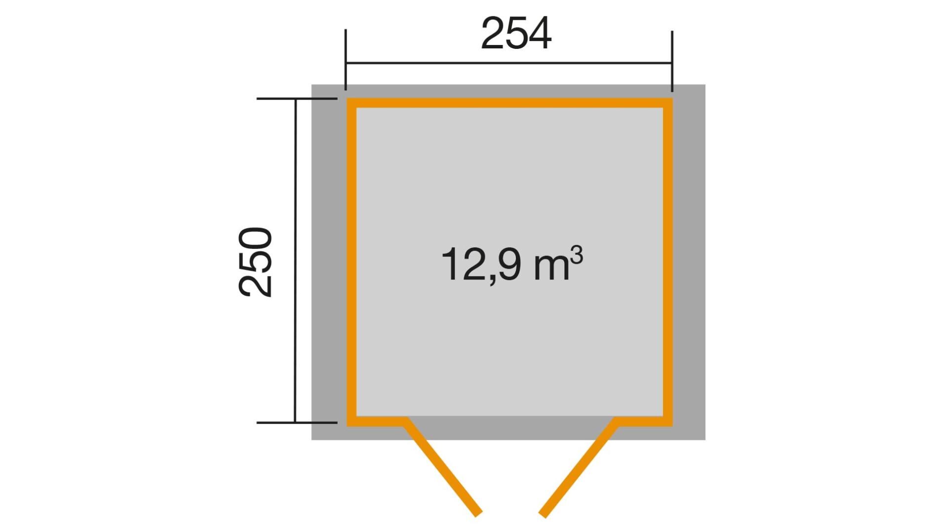 weka Gartenhaus 316 - 2,9x2,7m