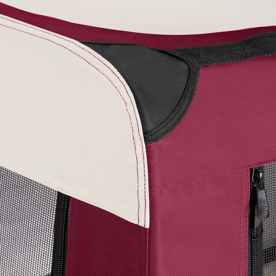 Hundebox faltbar S 50x34x36cm Dunkelrot