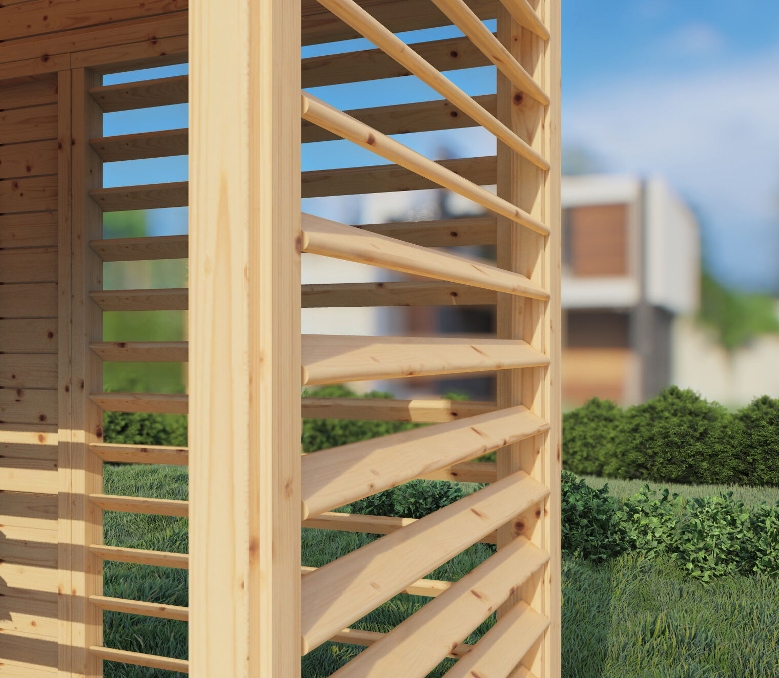 Gartenhaus Pergola Modern Art 2 naturbelassen 337 x 234 cm