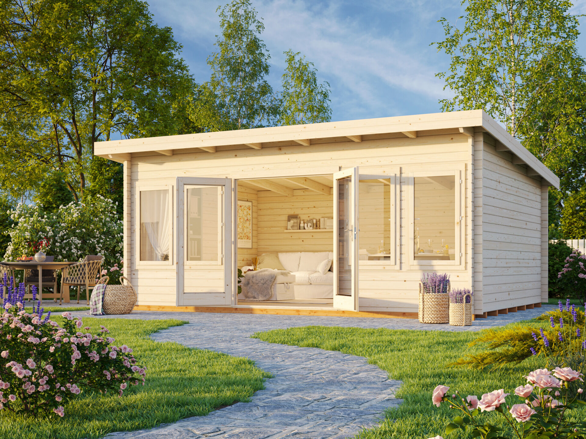 Palmako Pultdach Gartenhaus Lisa 19,4 m²