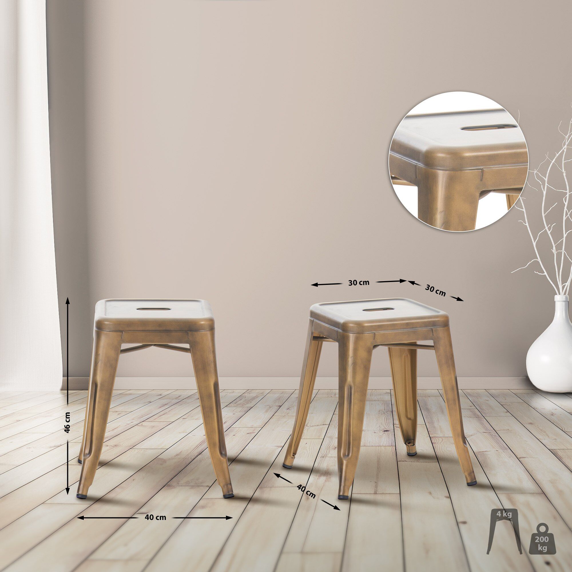 Hocker Armin, gold