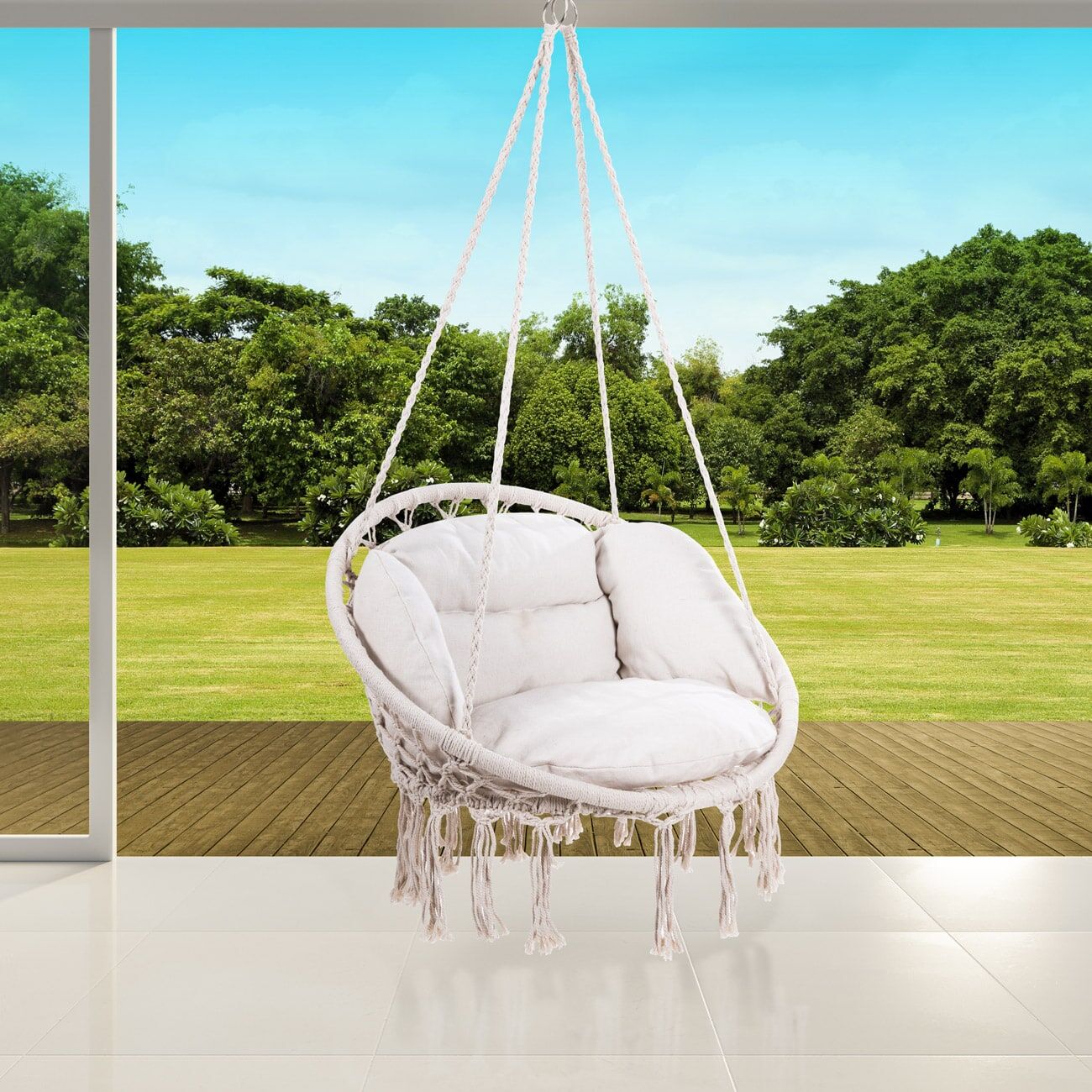 Hängesessel Creme 80x60x140cm