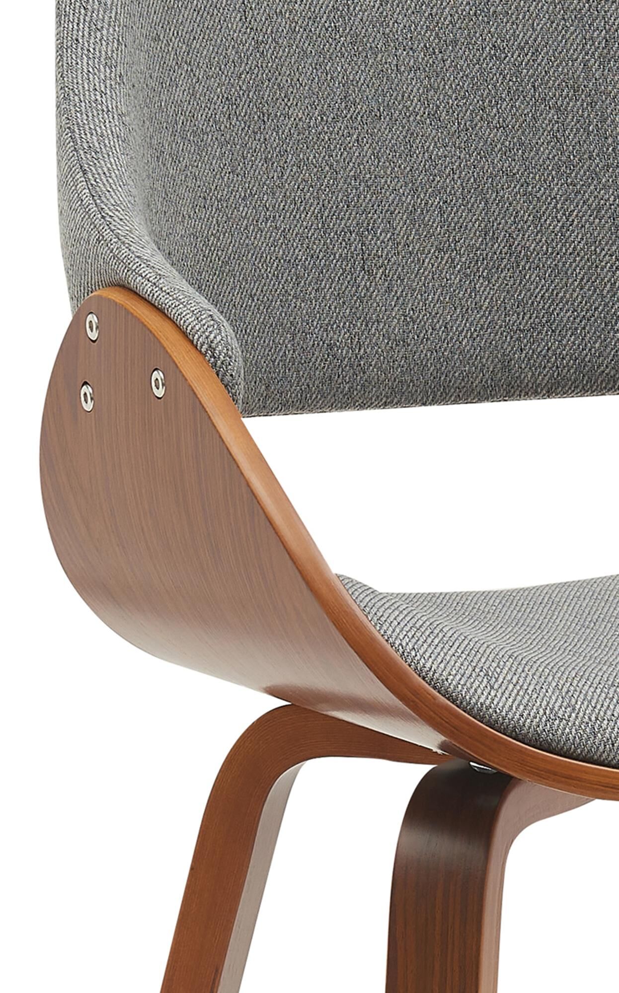 Esszimmerstuhl Vangale Stoff, walnuss/dunkelgrau