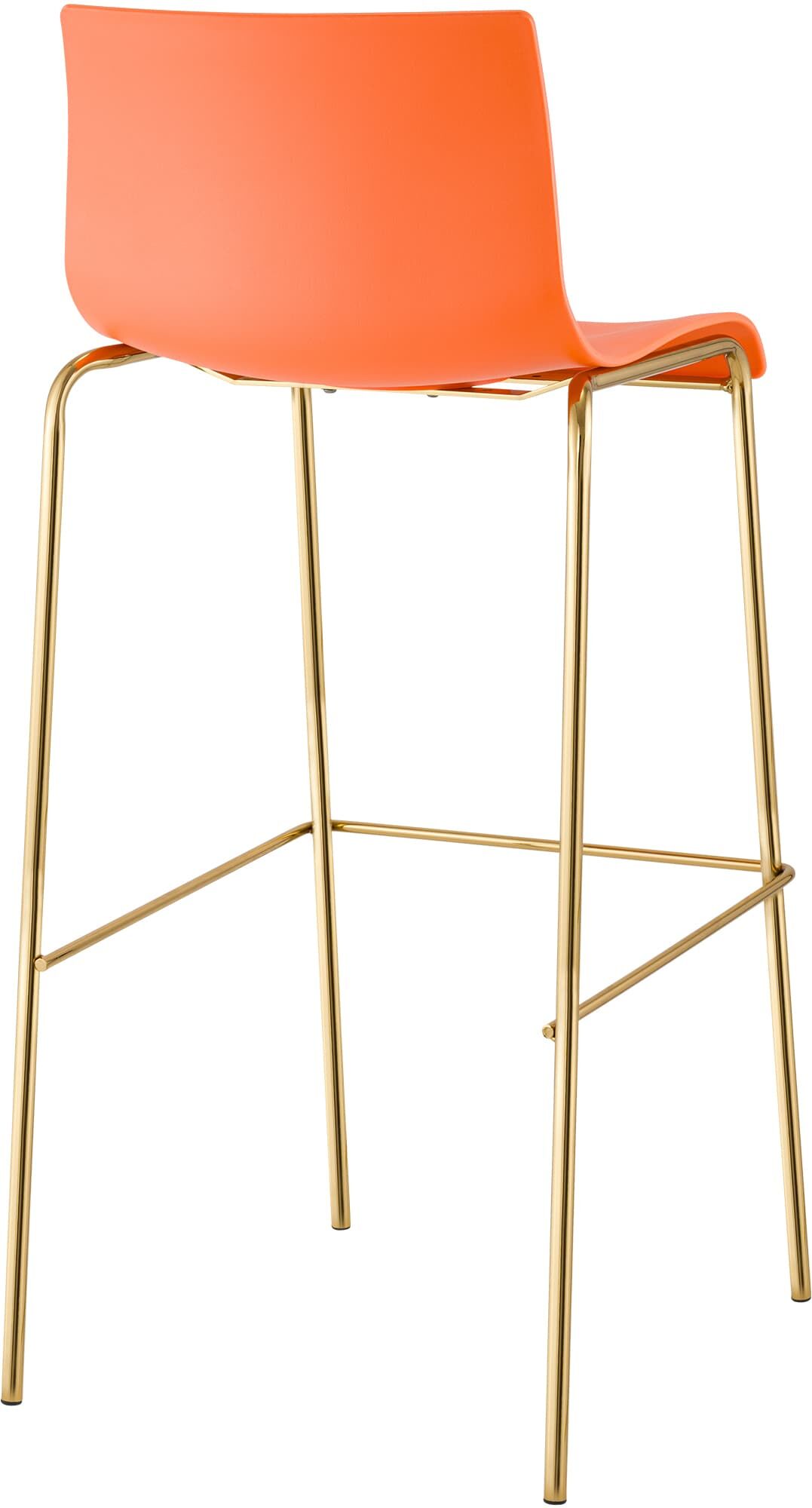 Barhocker Hoover Kunststoff 4-Fuß Gold, orange