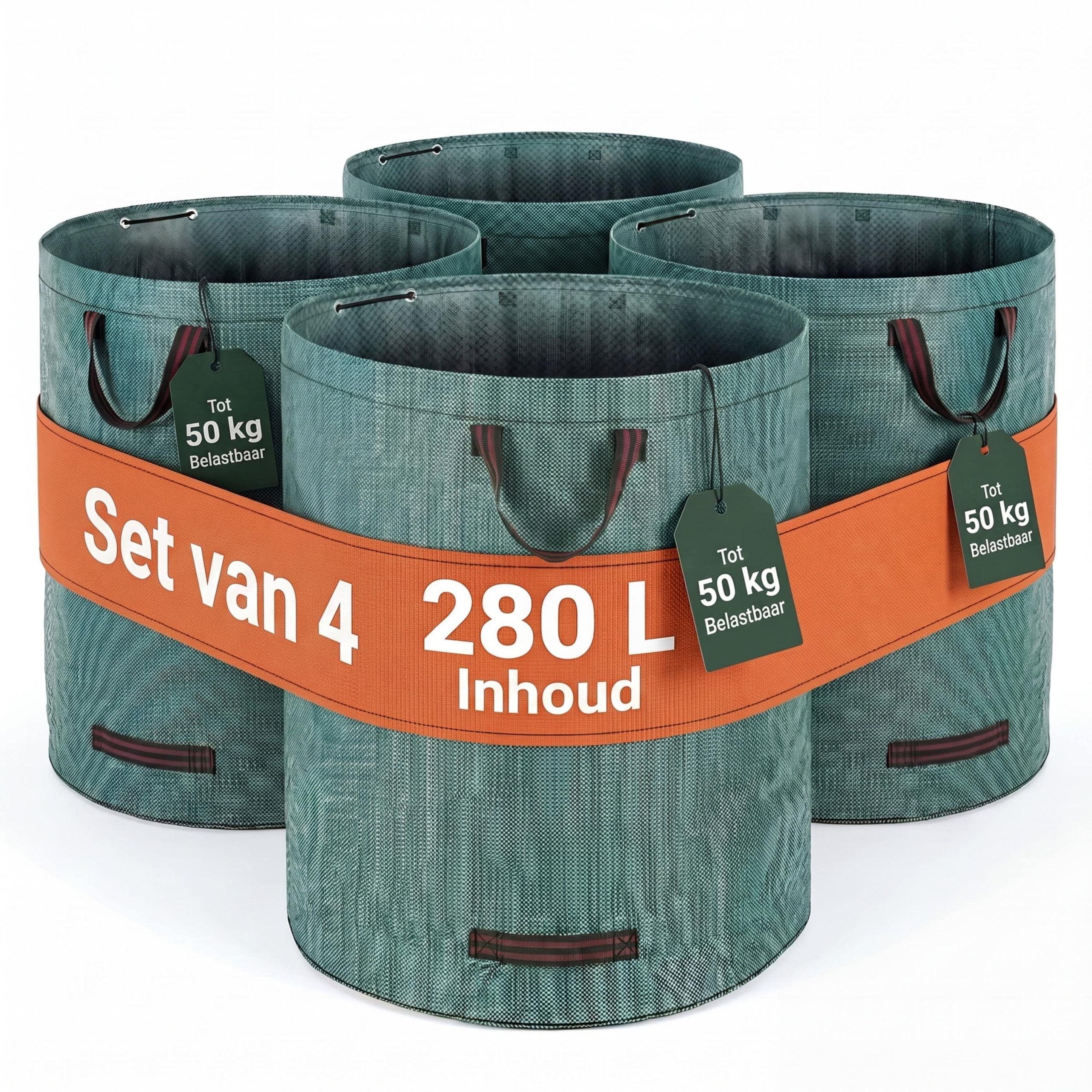 Gartenabfallsack 4er-Set Grün je 280 Liter