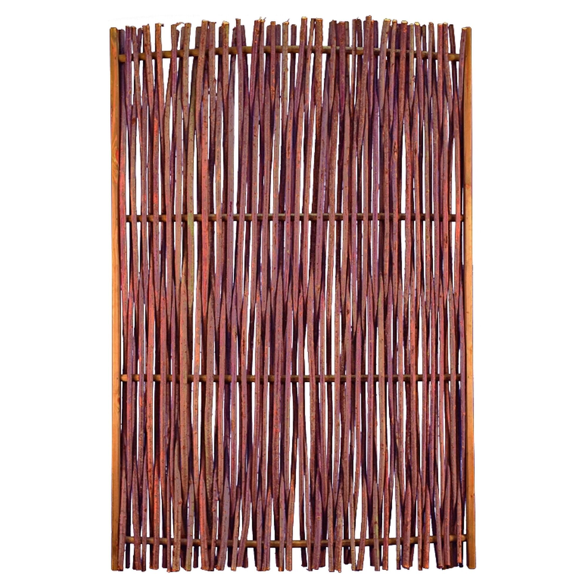 PEPE Haselnusszaun, 120 x 180 cm, Haselnussruten, Rahmen ca. 45 x 25 mm, braun gebeizt