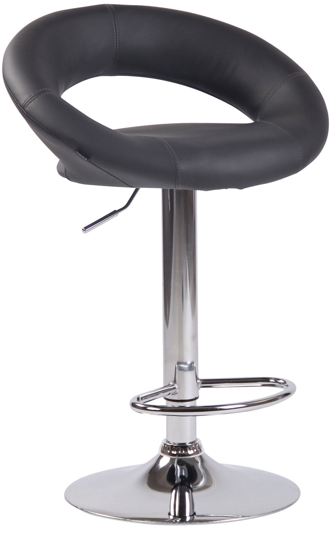 Barhocker Olinda Kunstleder chrom, grau