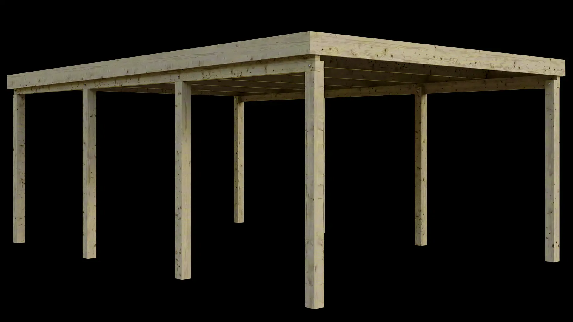 Carport VC 410x600 Kiefer Massivholz