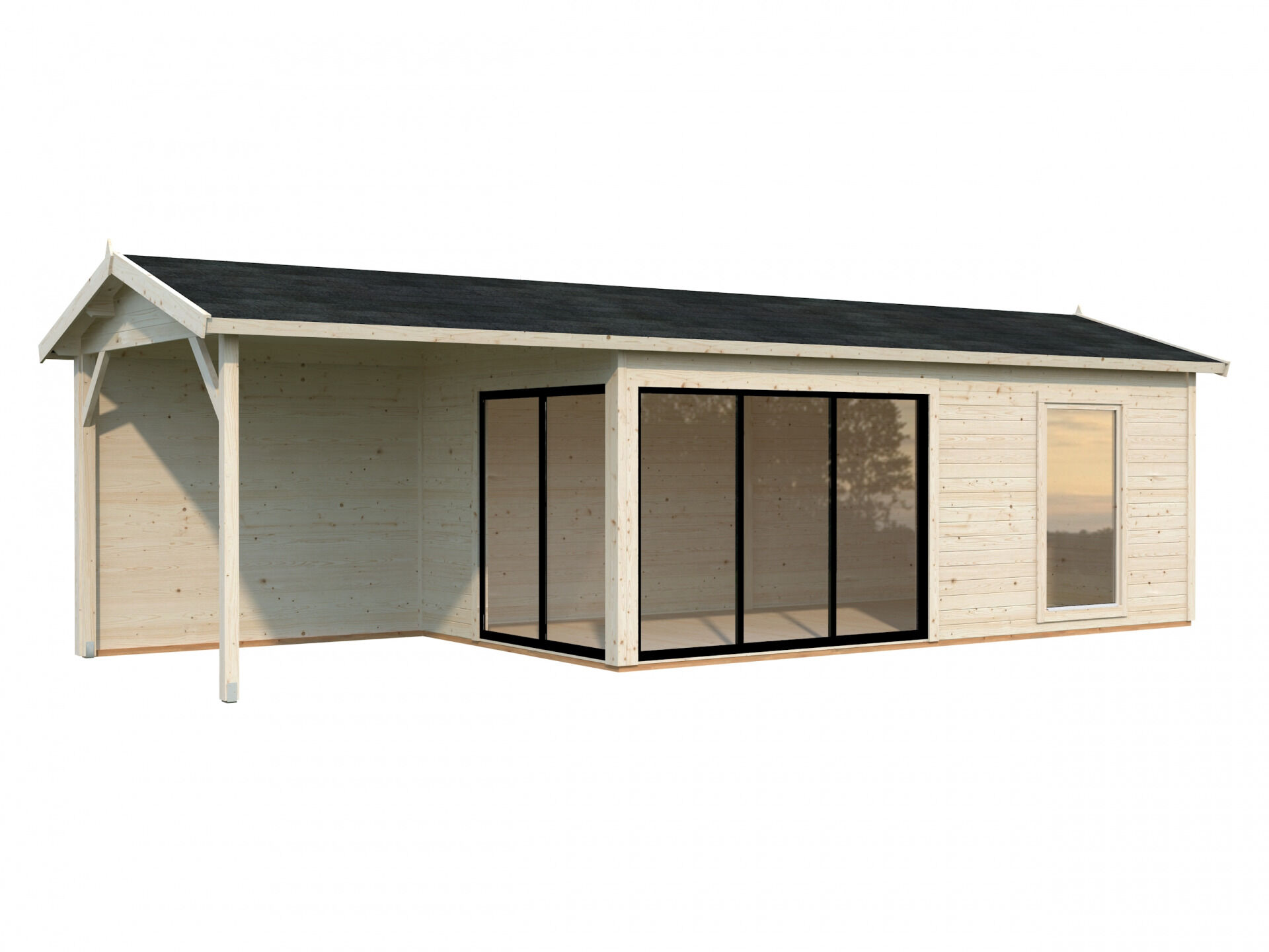 Palmako Gartenhaus Amanda 17,1+7,8 m² Slide