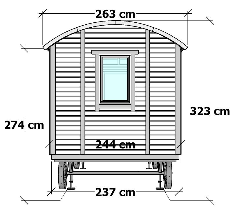 Pipowagen Tinyhaus 5m mit Veranda