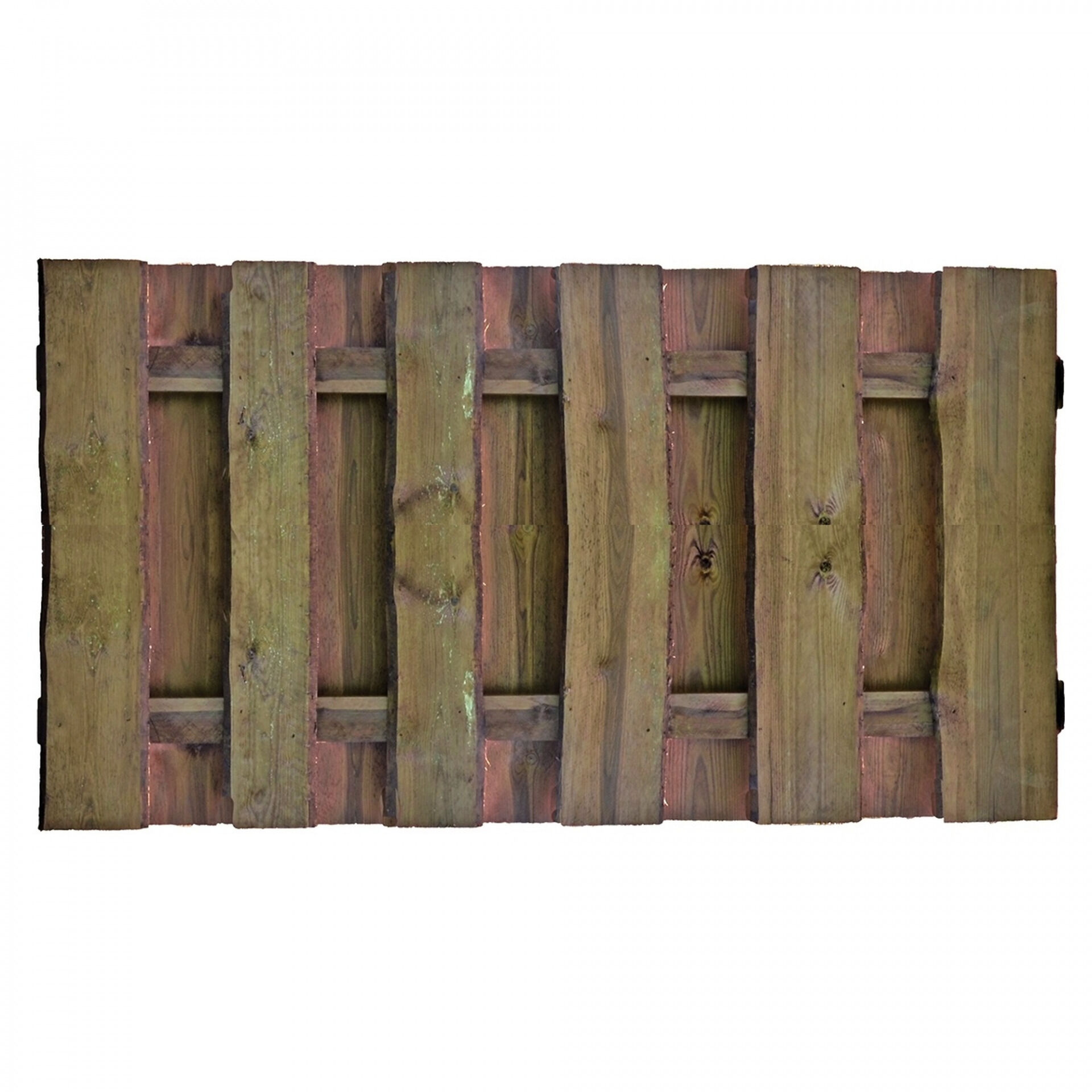 SEELAND-Serie kdi-braun, 180 x 90 cm, Bretter sägerau, ca. 16mm, Riegel 30/80 mm, mit Baumkante