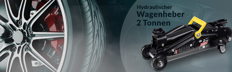 Wagenheber Schwarz 2t 135-330mm inkl Koffer