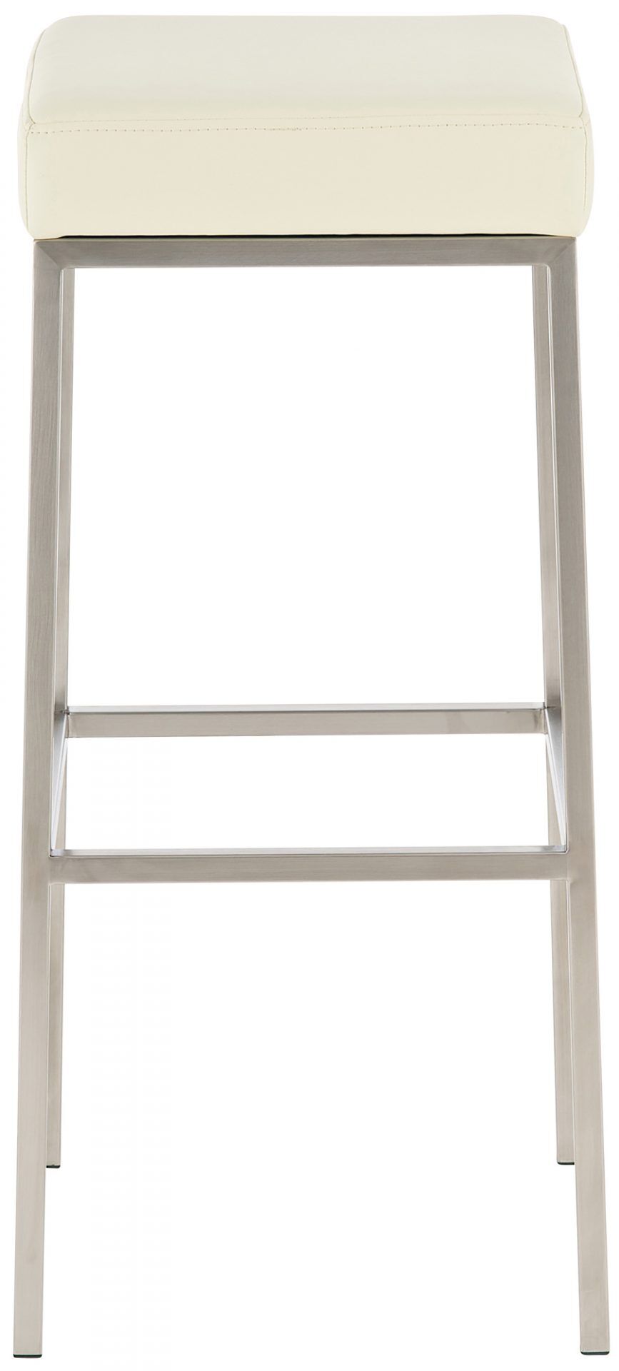 2er Set Barhocker Montreal 80 Kunstleder edelstahl, creme