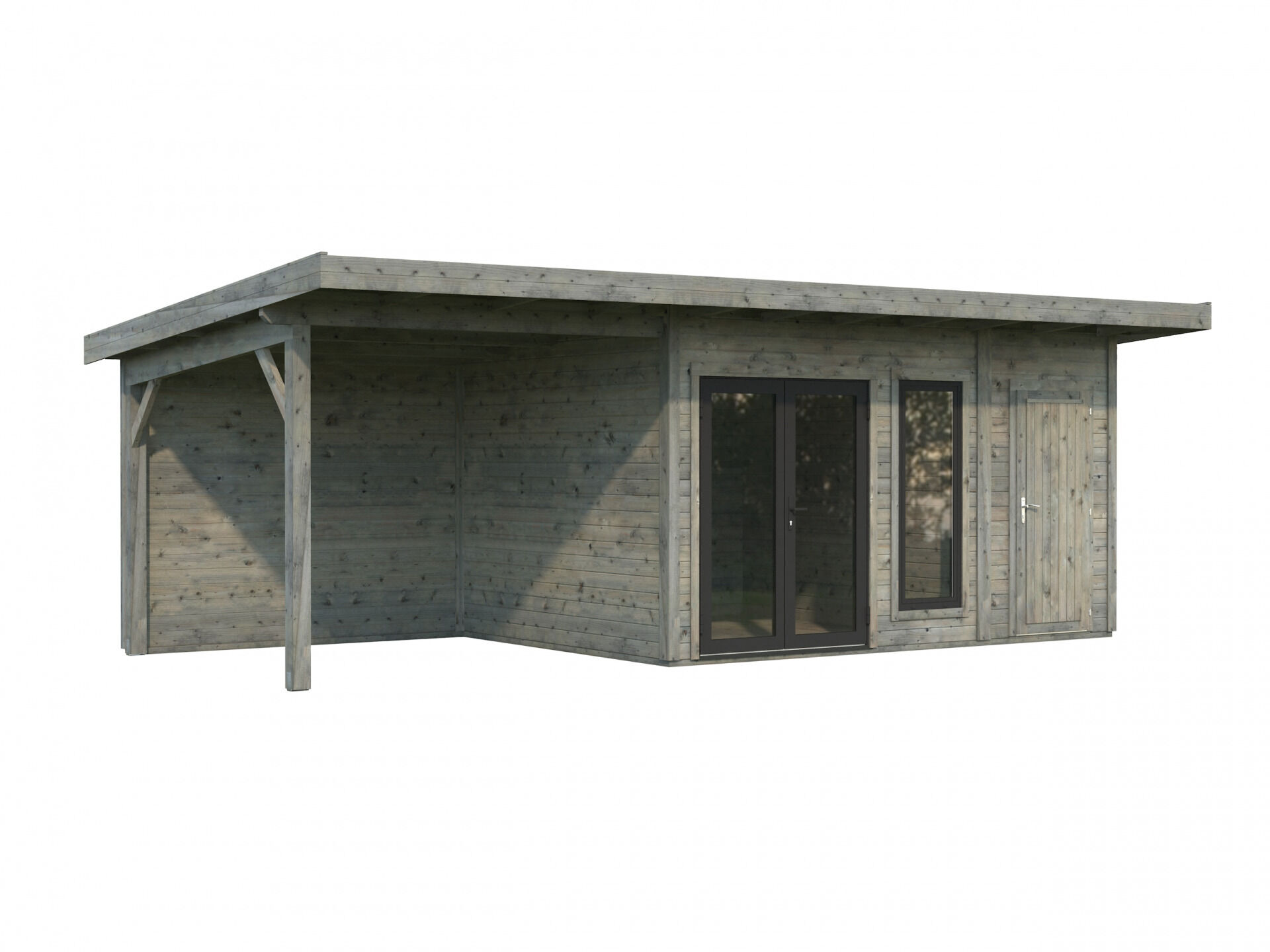 Palmako Pultdach Gartenhaus Aurelia 12,4+7,9 m²