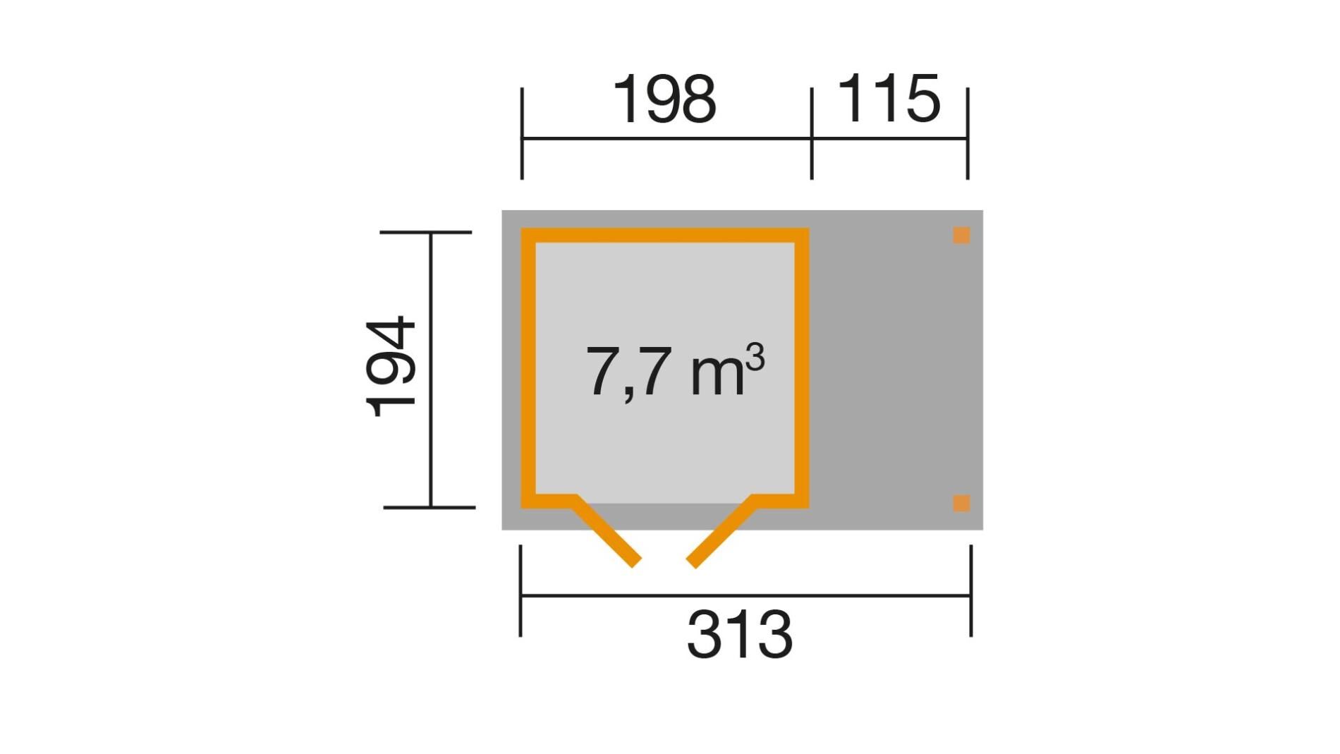 weka Gartenhaus 321 A 3,4x2,4m