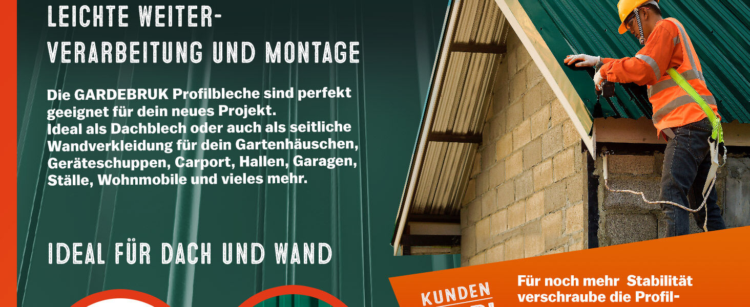 Trapezblech 12er-Set Grün 129x46cm gelocht