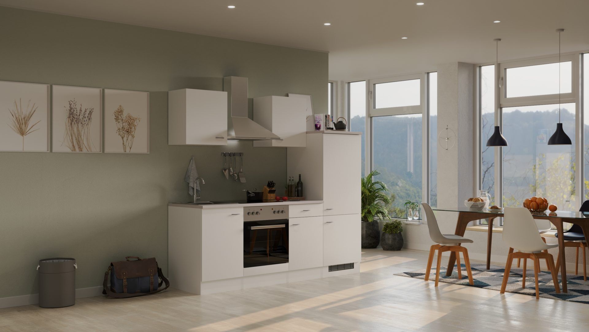 Küchenzeile WITO 220 cm mit E-Geräten