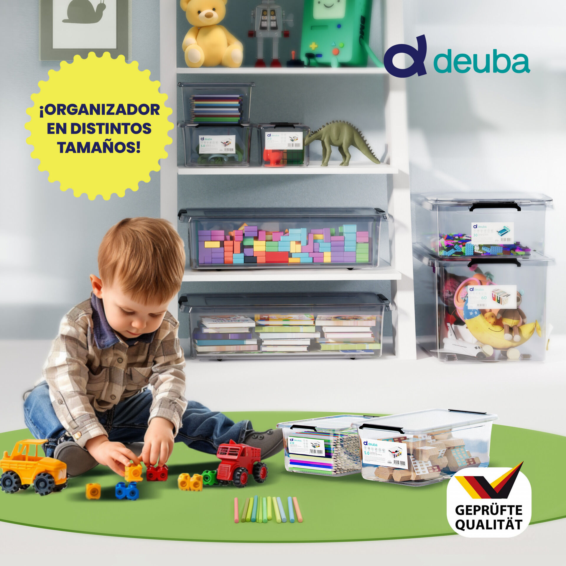 Aufbewahrungsbox 30x20x12cm 5L transparent stapelbar BPA-frei