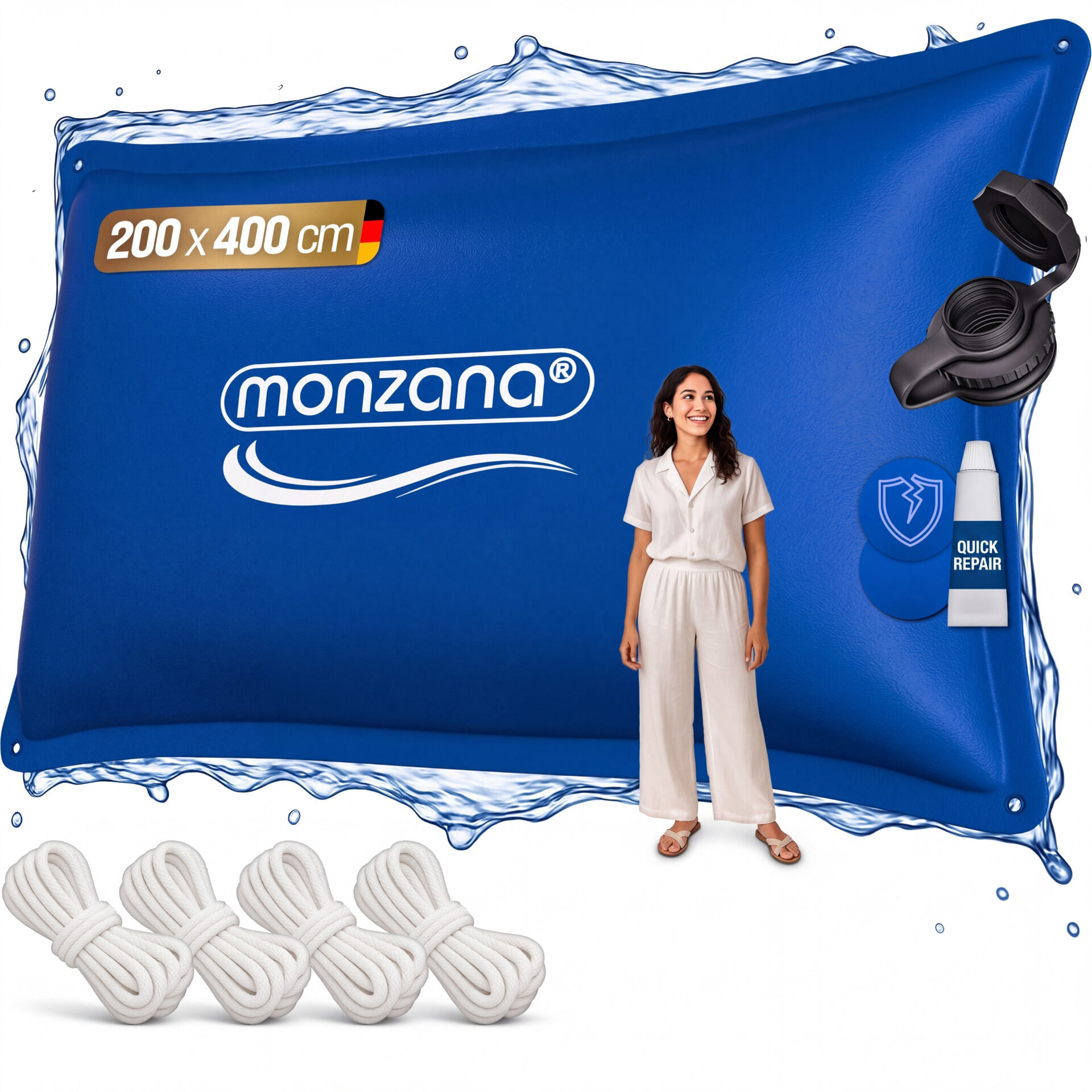 Poolkissen XL Blau 400x200cm -20°C