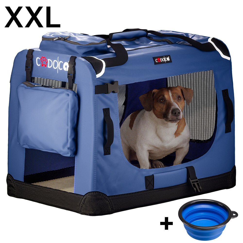 Hundebox faltbar XXL 90x60x66cm Blau